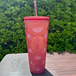 Starbucks Pink Tumbler with Straw